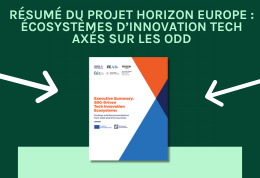 Résumé du projet Horizon Europe : Écosystèmes d’innovation tech axés sur les ODD (ENG)