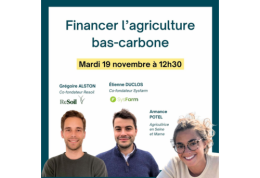 Webinaire - Financer l'agriculture bas-carbone