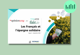 Sondage 2024 FAIR x France Active x OpinionWay « Les Français et l'épargne solidaire »